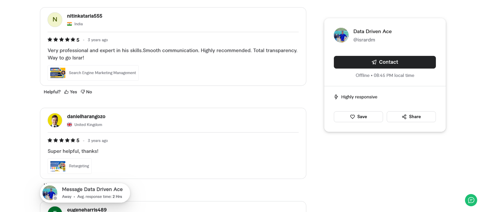 Screenshot 2026-03-28 at 20-45-12 Data Driven Ace Profile Fiverr