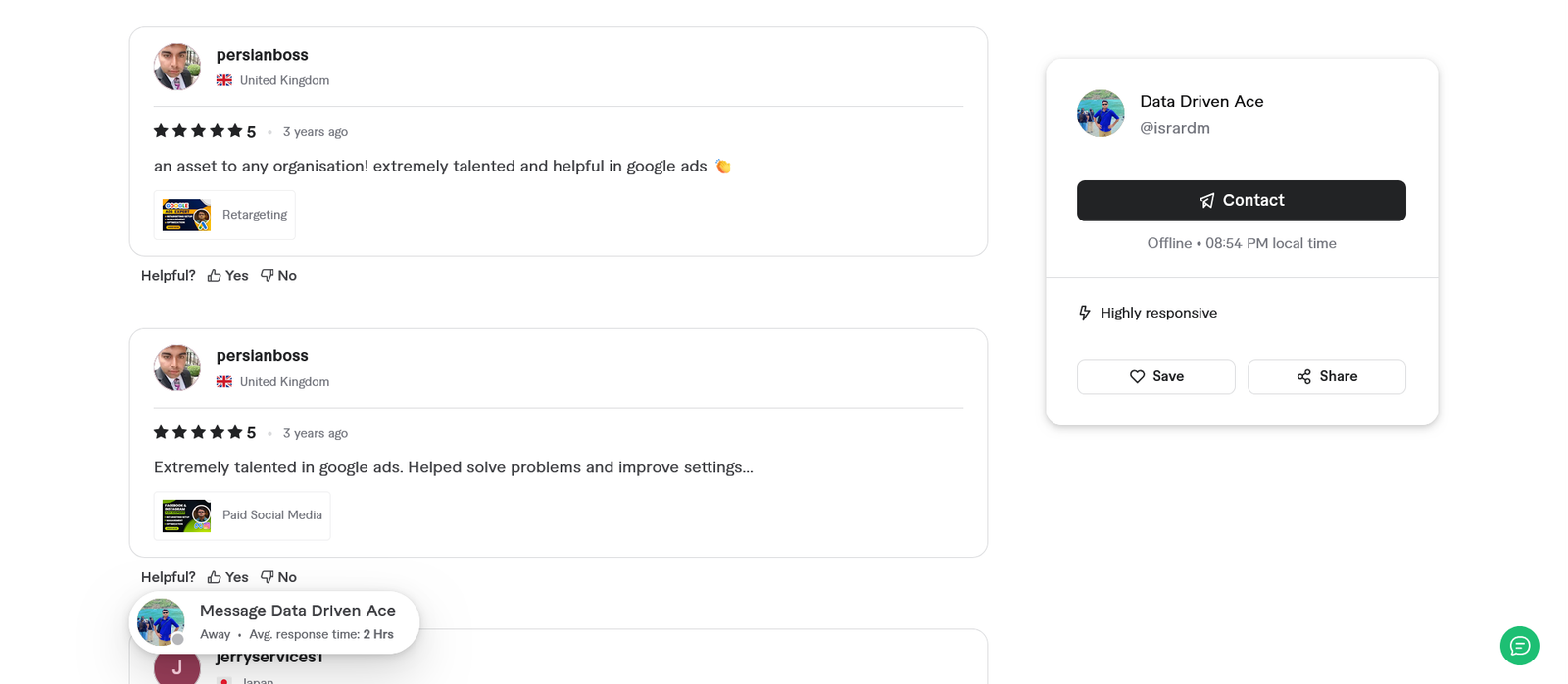Screenshot 2026-03-28 at 20-54-44 Data Driven Ace Profile Fiverr